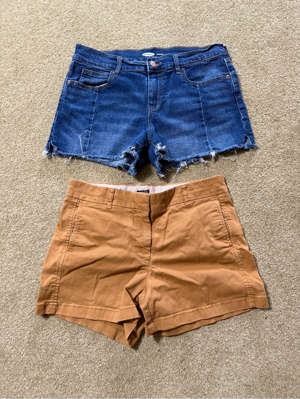 Women’s Shorts Bundle- Old Navy Denim + J.Crew Chino -Size 8